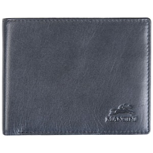 Bellagio Collection Black Leather RFID Wallet with Coin Pocket