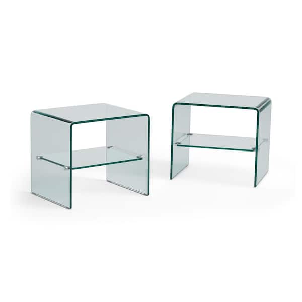 Noble House Czarina Clear Glass End Table