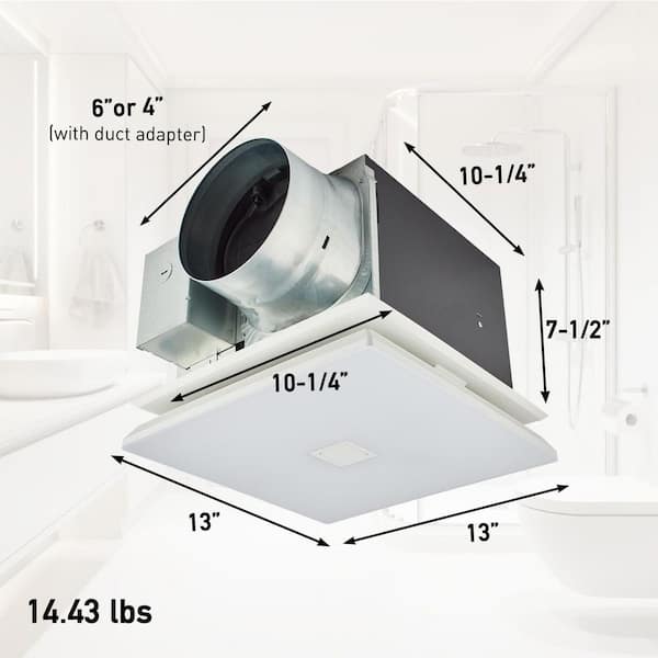 Panasonic WhisperGreen Select Pick-A-Flow 30 to 110 CFM Bathroom