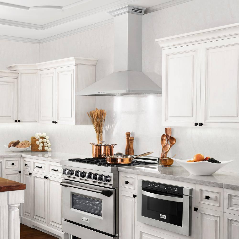 36-inch Stainless Steel Wall Mount Range Hood with Bluetooth Speakers