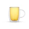 JoyJolt Aroma 13.5 oz Borosilicate Glass Amber Colored Double Wall Coffee  Tea Mugs Set (Set of 4) JGT10256 - The Home Depot