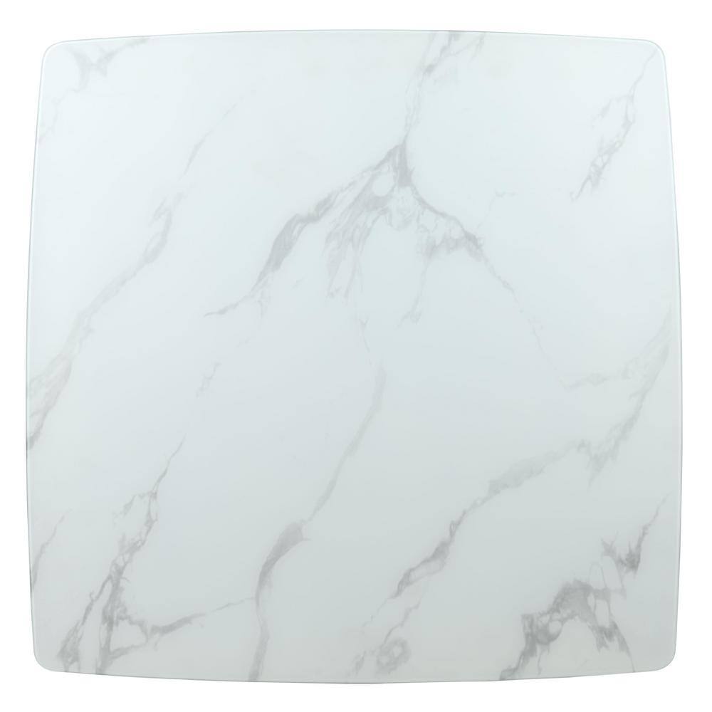 Zephyr 47" White Sintered Stone Top Dining Table with Ash Wood Base