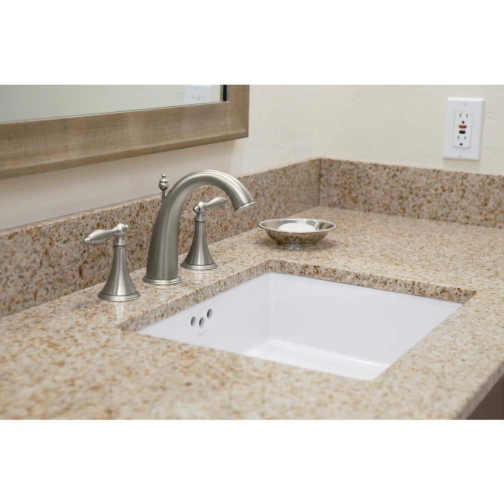 Kathryn Vitreous China Undermount Bathroom Sink in White with Overflow Drai