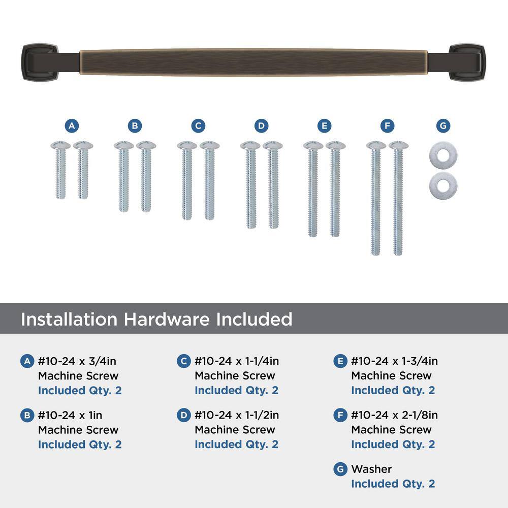 Oil Rubbed Bronze 13'' Modern Appliance Pull with Mounting Hardware