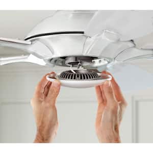 Petersford 52 in. Integrated LED Indoor White Ceiling Fan with Light Kit and Remote Control