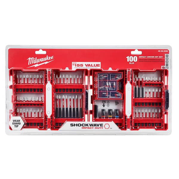 Milwaukee - SHOCKWAVE Impact Duty Alloy Steel Drill and Screw Driver Bit Set (100-Piece)