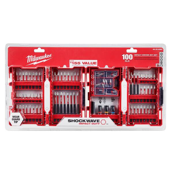 Milwaukee Shockwave Impact Duty Alloy Steel Drill and Screw Driver Bit Set (300-Piece)