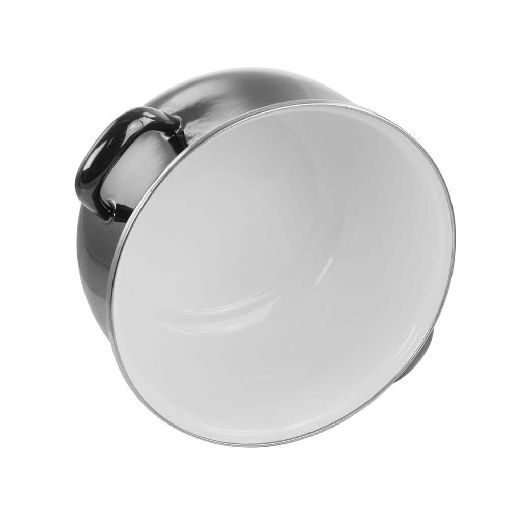 Black 6.5 Quart Steel Casserole Pan with Lid