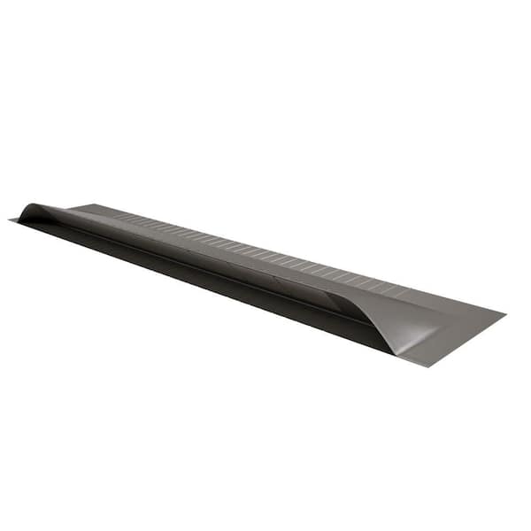 47 in. x 3 in. x 9.5 in. Aluminum Off Ridge Roof Vent in Weatherwood Powder Coat