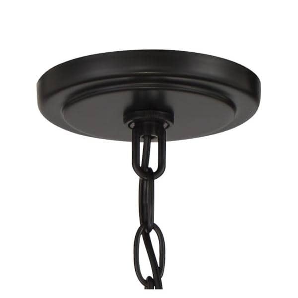 Coal Finish 4-Light Crystal Lantern Chandelier