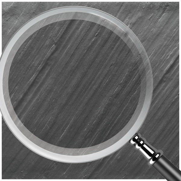 11 in. x 4 in. Black Sample Slate Thin and Flexible Stone Sheet Wall Tile