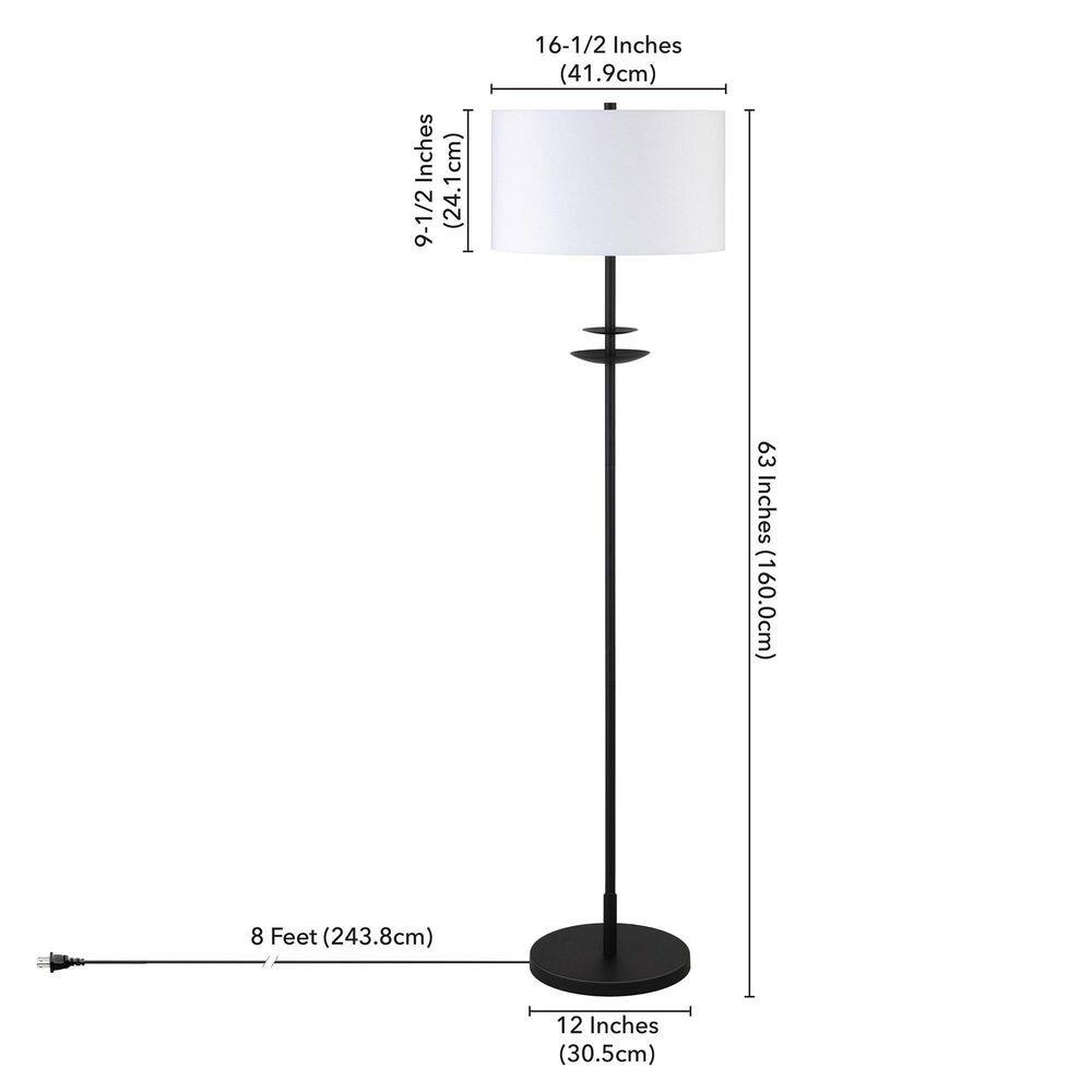 Avery 63" Blackened Bronze Modern Voice-Controlled Floor Lamp
