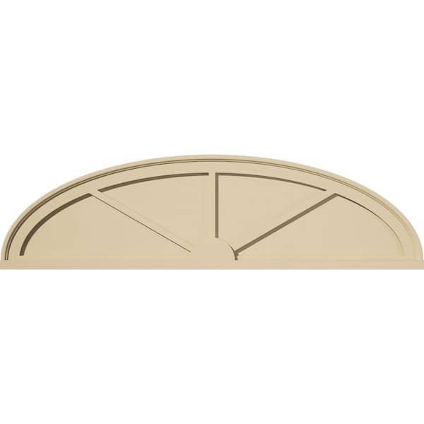 Pedss Ekena Millwork 48-in W x 13-in H x 2-in P Elliptical 3-SpokeSignature ...