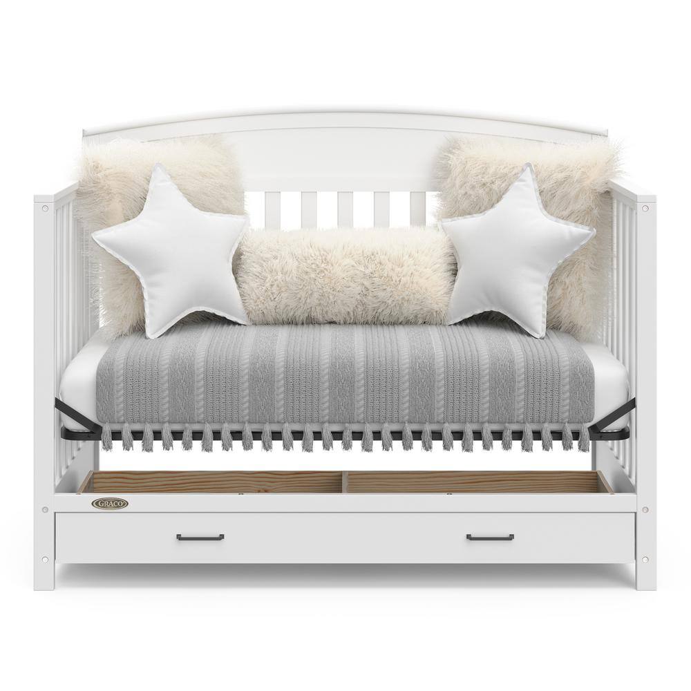 White Pine 5-in-1 Convertible Crib with Drawer