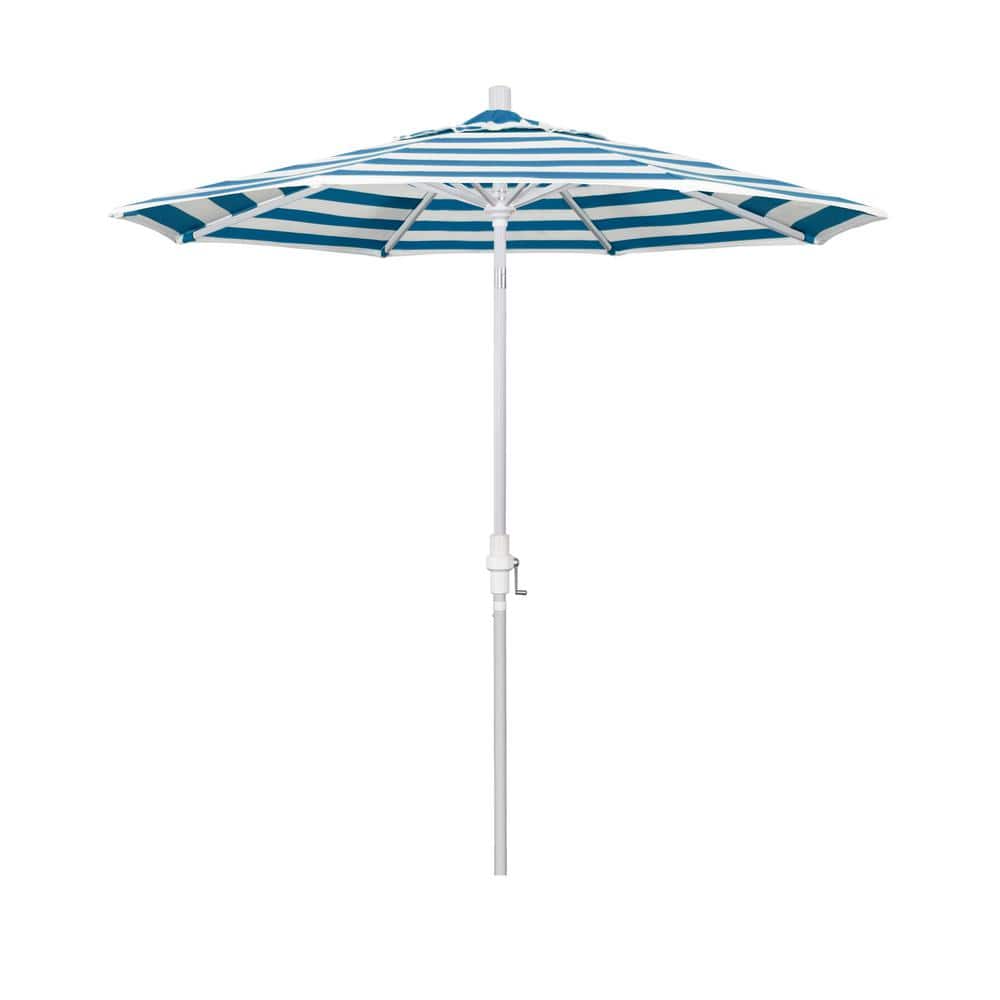 7.5 ft. Matted White Aluminum Market Patio Umbrella Collar Tilt Crank Lift in Cabana Regatta Sunbrella price history on PriceWatchPro
