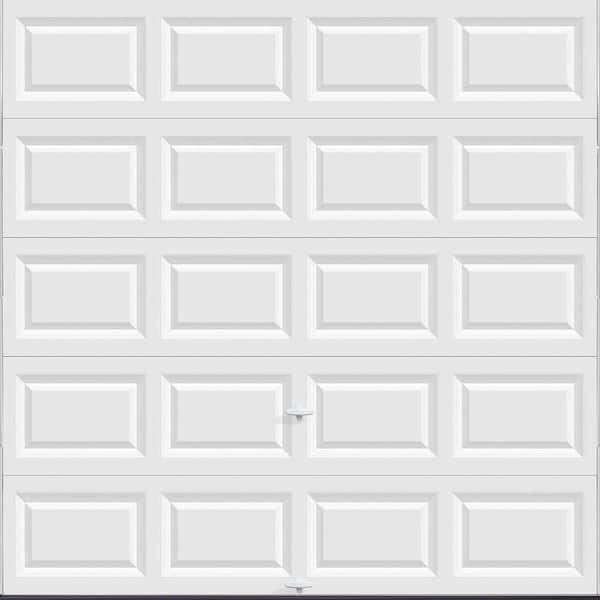Clopay Classic Steel Short Panel 8 ft x 8 ft Non-Insulated   White Garage Door without Windows
