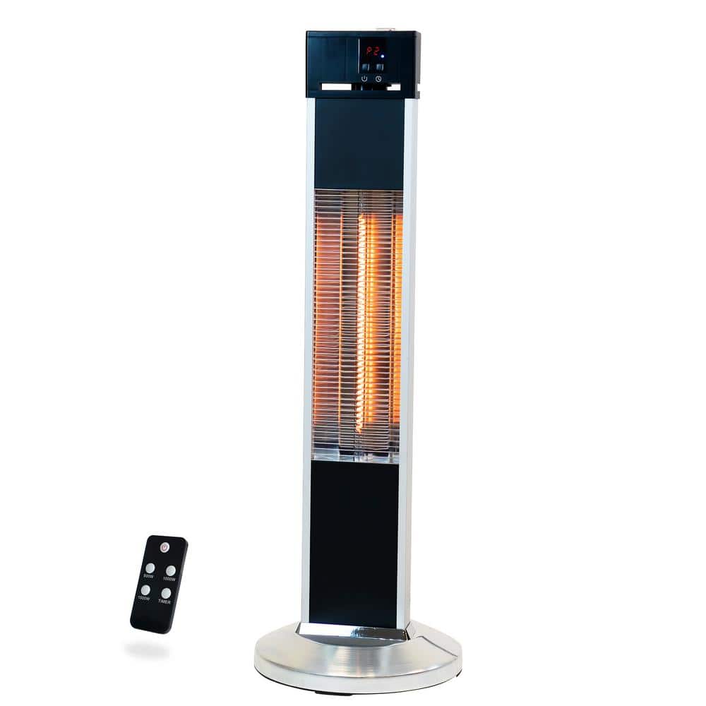 EdenBranch 1500-Watt Freestanding Carbon Fiber Patio Heater with Remote  141016 - The Home Depot