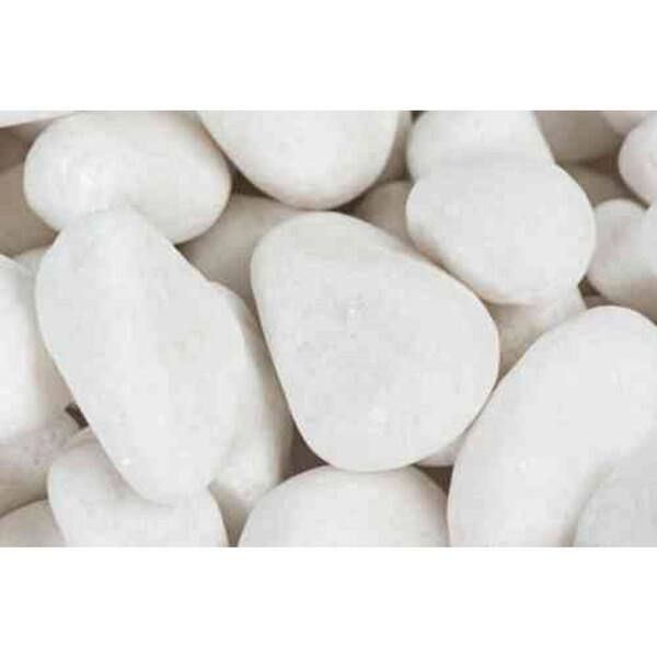 Rain Forest 0.4 cu. ft. 0.5 in. to 1 in. Snow White Pebble (32-Pack Pallet)