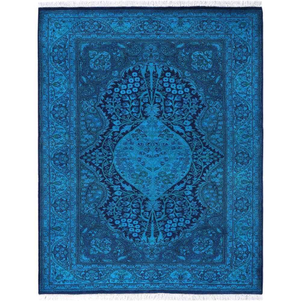 Fine Vibrance Blue 3 X 5 Hand-Knotted Wool Indoor Area Rug price history on PriceWatchPro