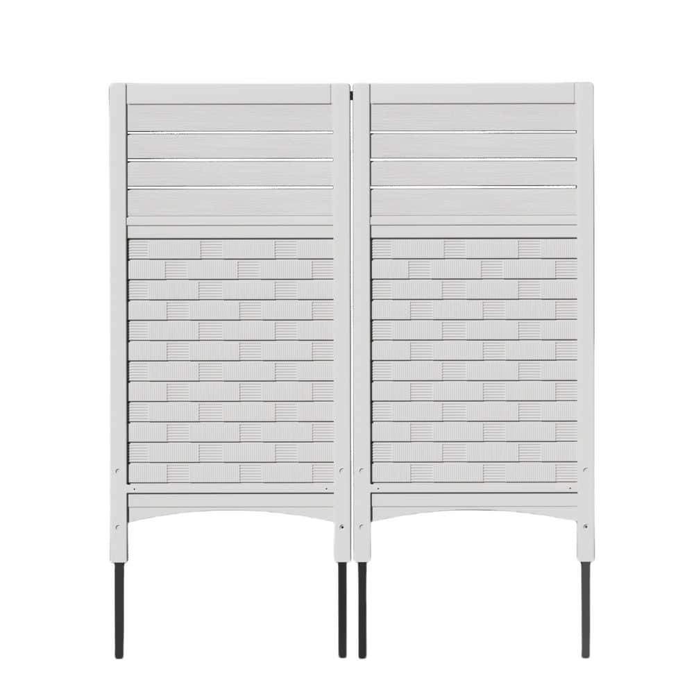 HumblePleb 45 in. W x 45 in. H Plastic No Dig Fence Privacy Screen with ...