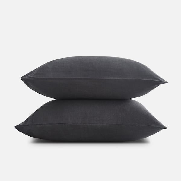 SIJO Slate French Linen Standard Pillowcase (Set of 2)