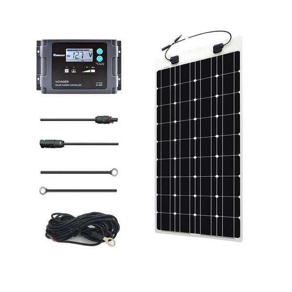Renogy 100-Watt 12-Volt Off-Grid Solar System Monocrystalline Solar Marine Kit