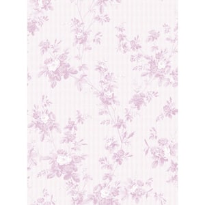 Floral Toile Lavender Peel and Stick Wall Mural