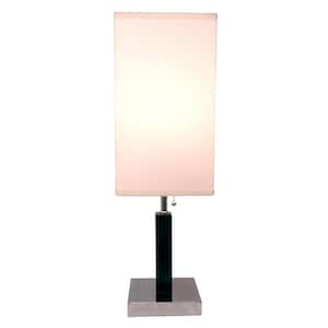 26 in. H Brown Square Wooden Table Lamp