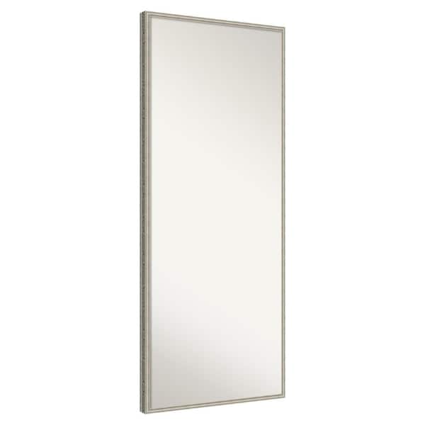 Cordelia Thin Antique Silver 25 in. W x 61 in. H Non-Beveled Traditional Wood Framed Full Length Floor Leaner Mirror