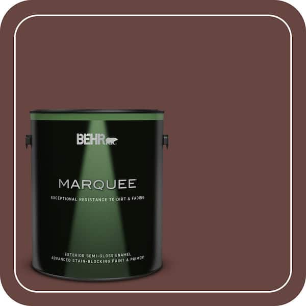 BEHR MARQUEE 1 gal. #S-G-730 Tawny Port Semi-Gloss Enamel Exterior Paint & Primer