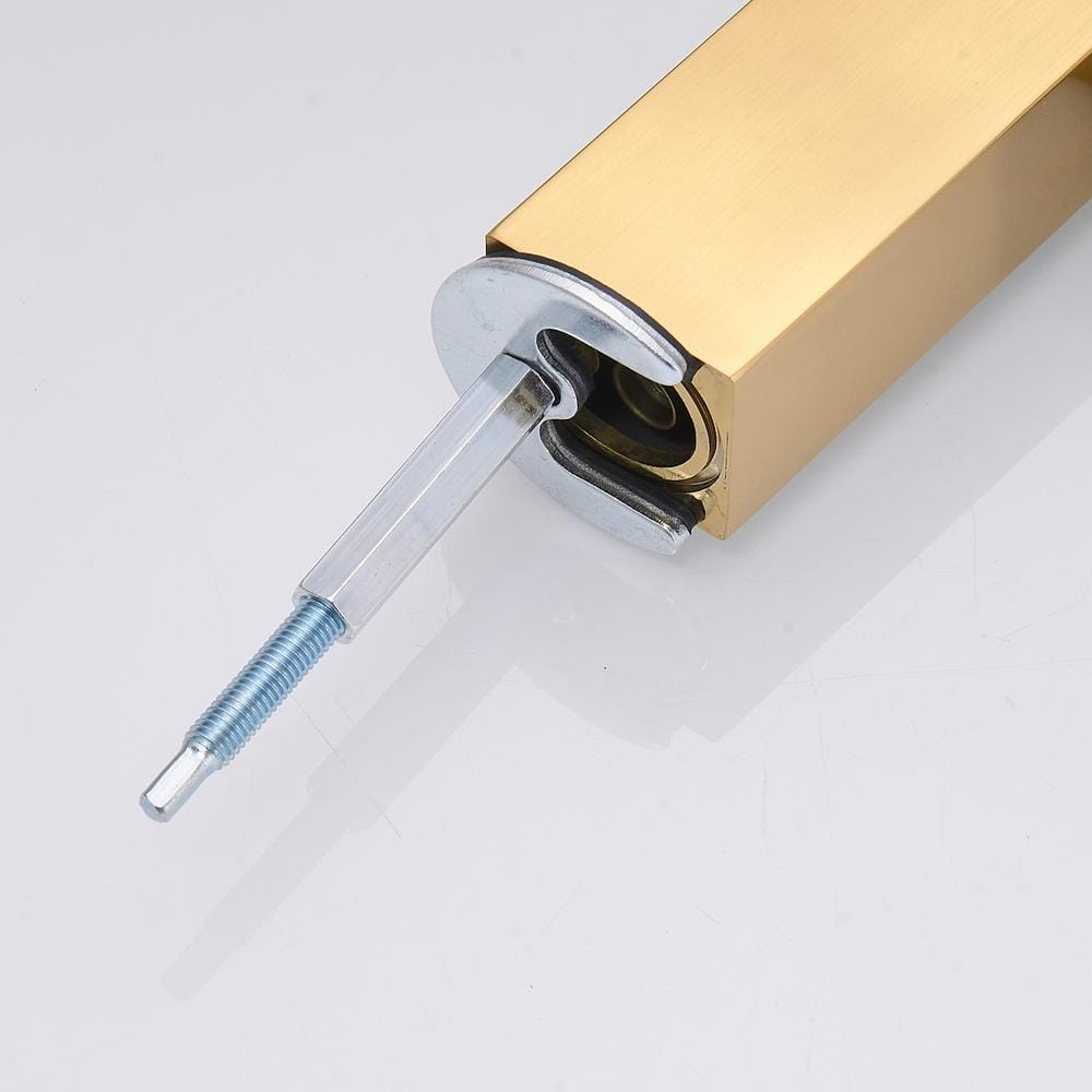 Brushed Gold Brass Single Handle Waterfall Bathroom Faucet