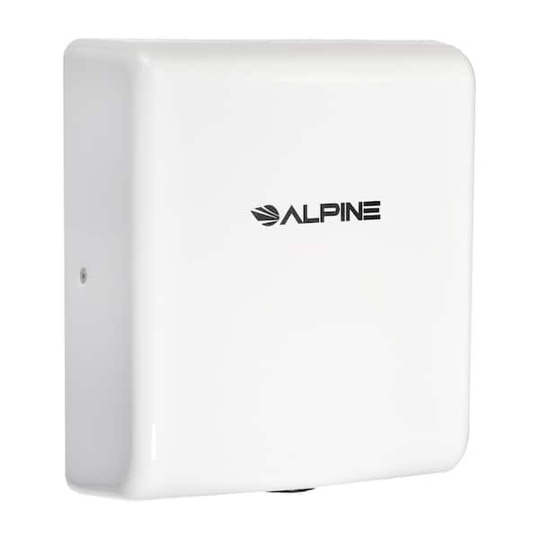 Alpine Industries Willow Commercial White Brushed Stainless Stell High Speed Automatic Electric Hand Dryer