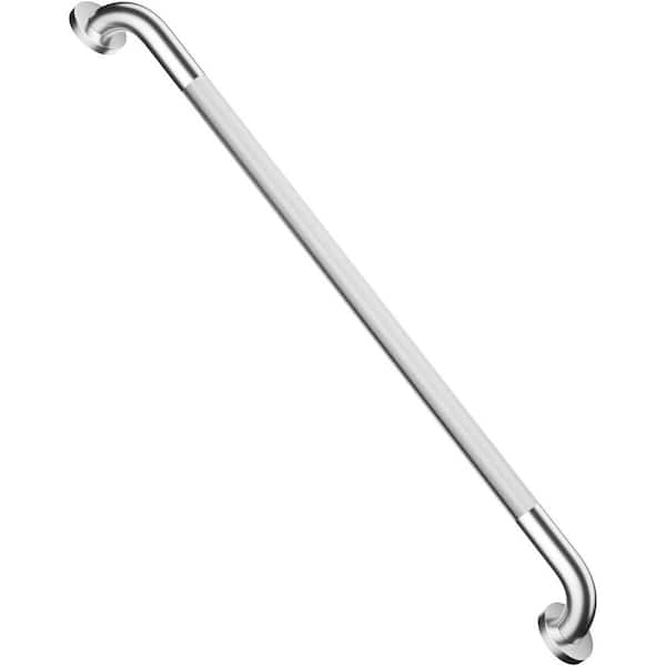 Lynzavix 32 in. x 1.25 in. Concealed Screw Bathtubs Grab Bar with Support for Elderly and Seniors in Satin Brushed Nickel