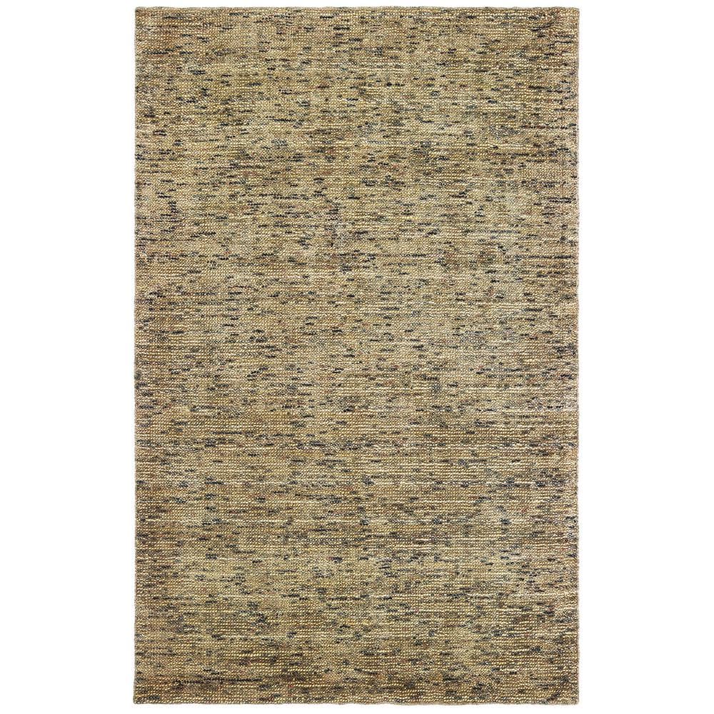 Livingston Gold/Green 8 ft. x 10 ft. Solid Area Rug