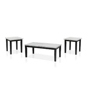 Rugge 3-Piece White Coffee Table Set