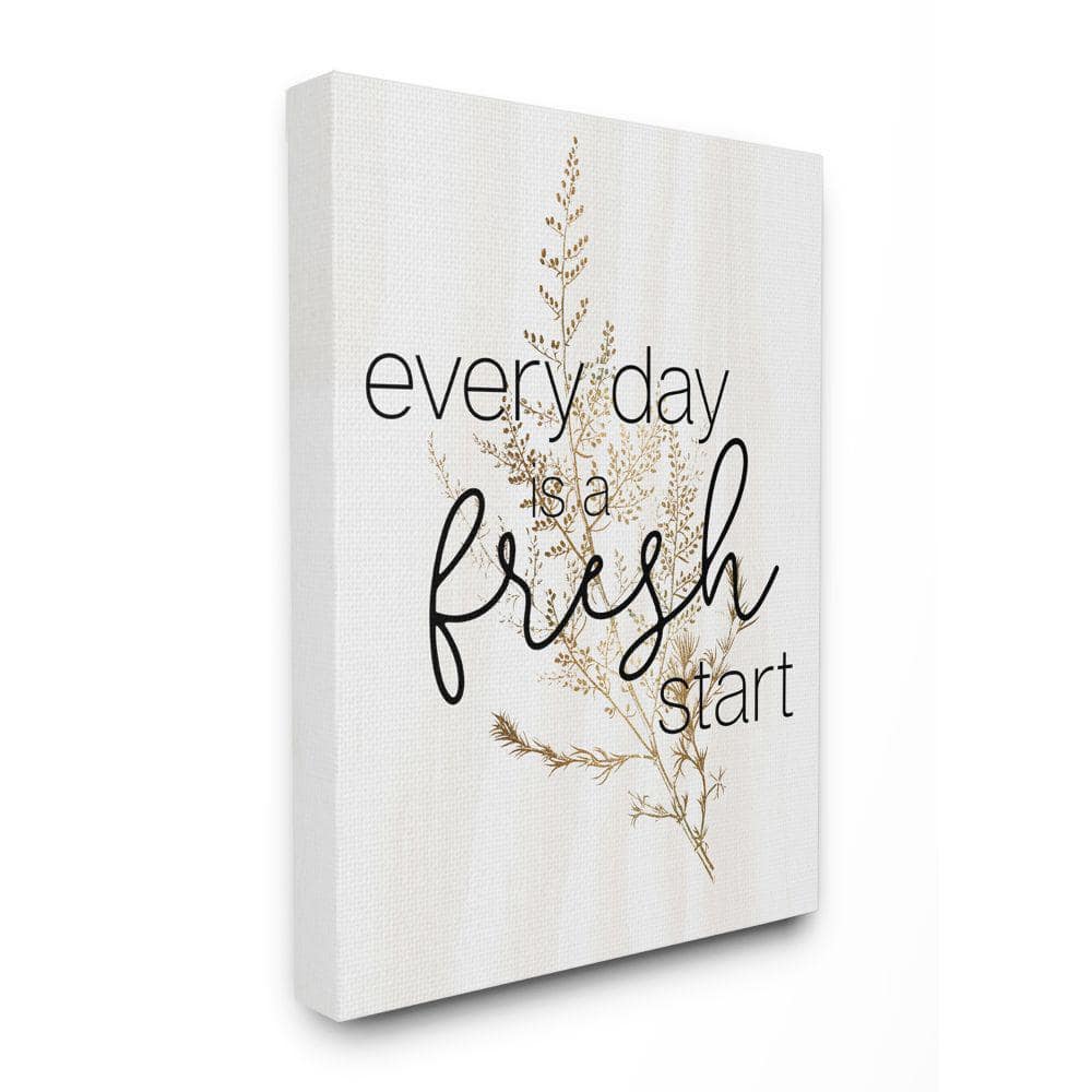 Gold and Black Motivational Quote Canvas Wall Art, 24" x 30"