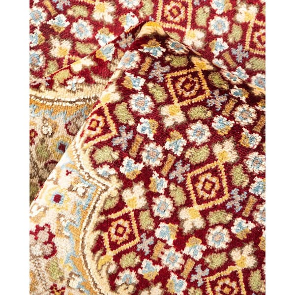 Mogul 5 ft. x 8 ft. Red Oriental Wool Indoor Area Rug