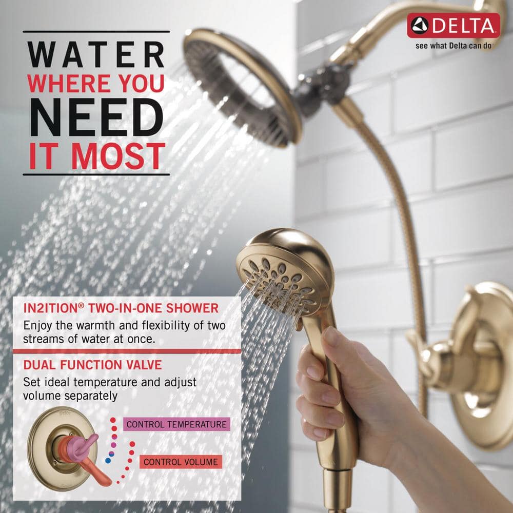Champagne Bronze Dual-Function Tub and Shower Faucet Set
