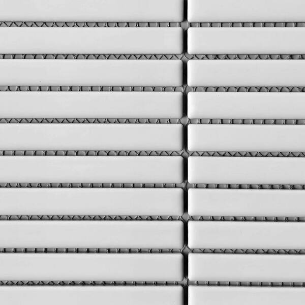 MOLOVO Porcetile Glossy White 11.2 in. x 11.91 in. Porcelain