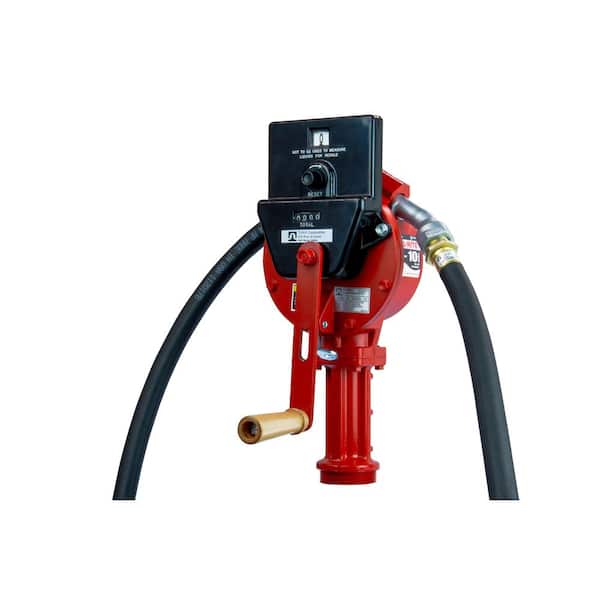 Hand Rotary Transfer Drum Barrel Pump 55 Gallons Self-Priming Dispenser Iron Rotary Water Oil Fuel Dispenser Fuel Pump Transfer Tool 