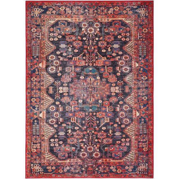 Nourison Fulton Red 5 ft. x 7 ft. Vintage Persian Traditional Area Rug