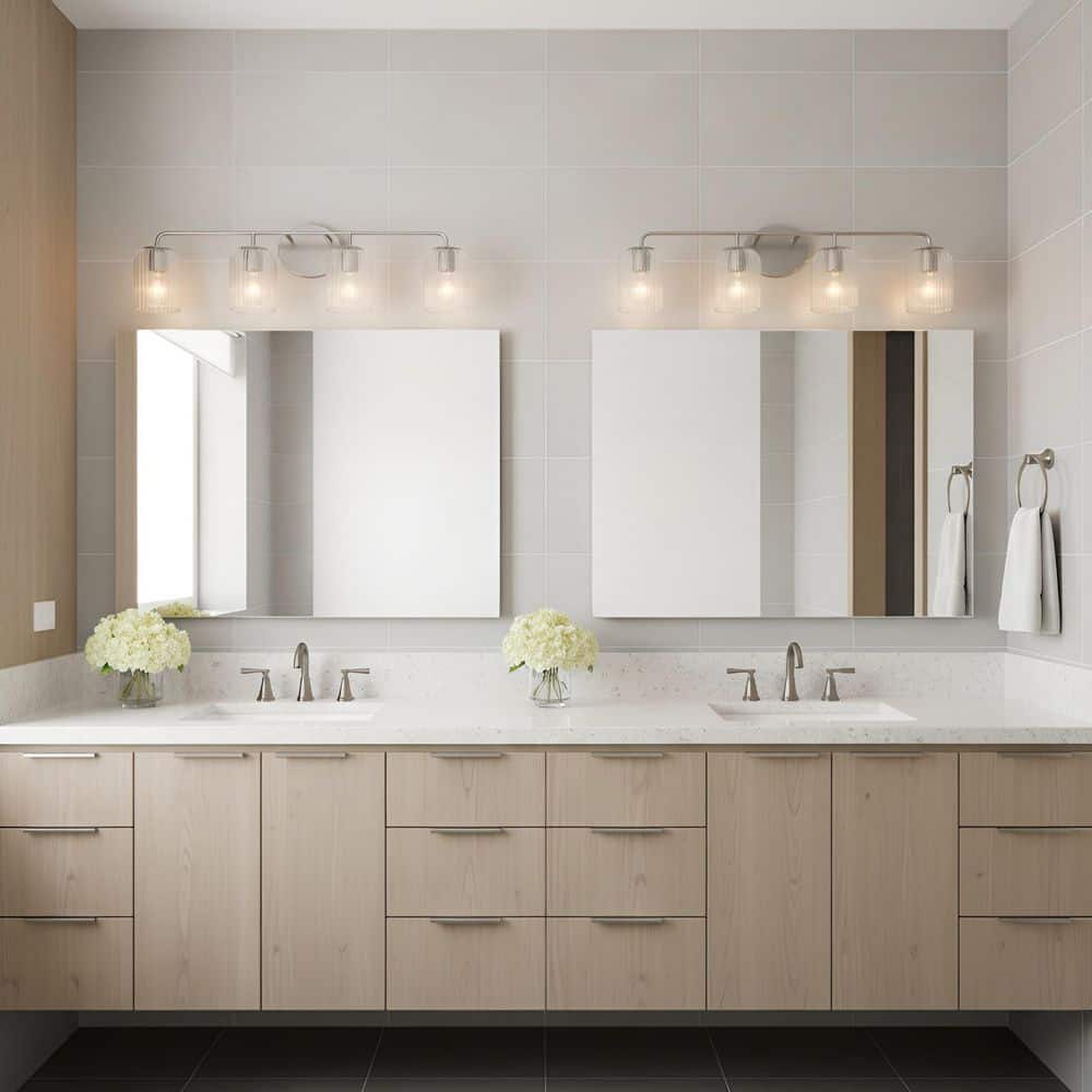 Generation Lighting Eisele 33.75 in. W x 8.5 in. H 4-Light Brushed ...