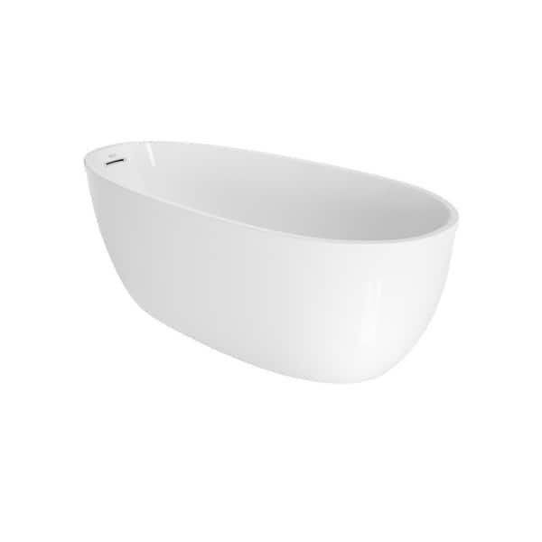 JACUZZI SIGNATURE 59 in. x 30 in. Soaking Bathtub with Reversible Drain in White