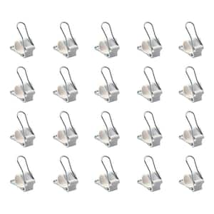 Bundling Plant, Cord, Cable and Wire Klips (20-Pack) Small White Klips