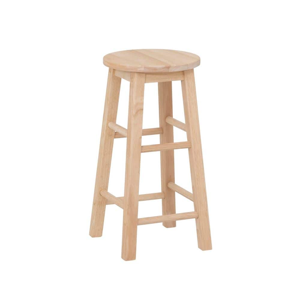 Linon Home Decor Lopes 24 in. Unfinished Backless Wood Counter