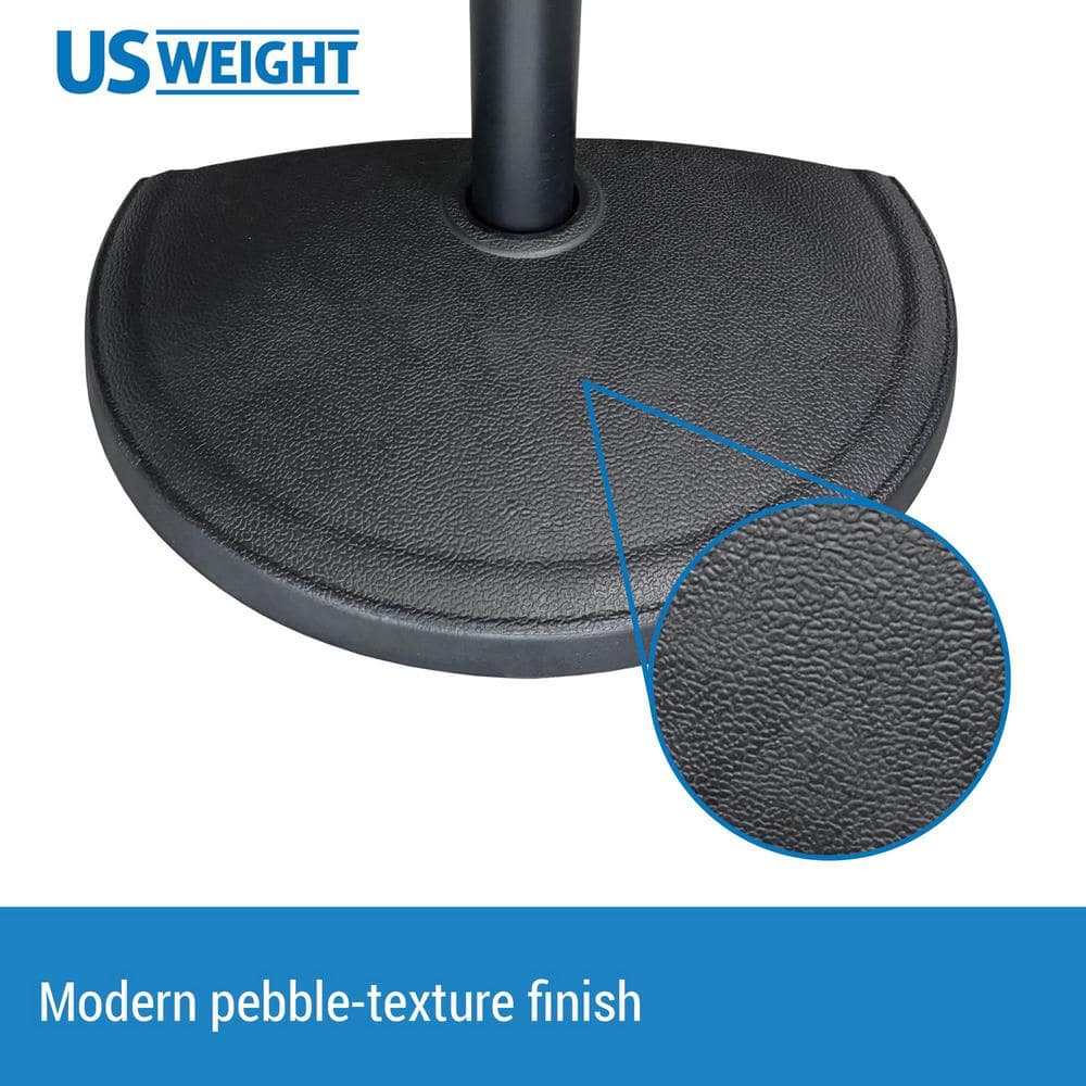 Black Half Round Water Resistant Patio Umbrella Base