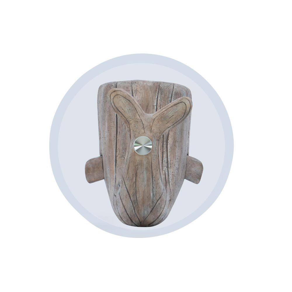 Willis Whale 20 in. Distressed Whitewash Specialty Glass End Table - thumbnail 3