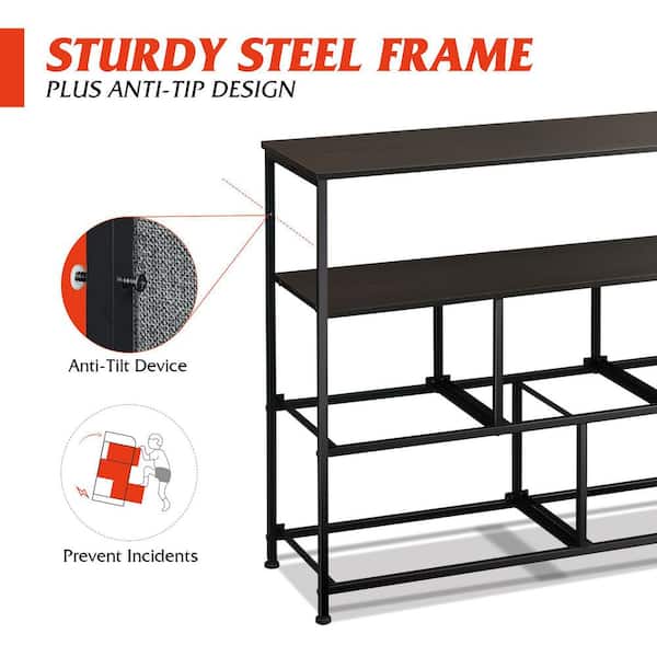  Simoretus TV Stand with Power Outlet and Fabric Drawers  Entertainment Center for TV up to 45 inch Industrial Open Storage Shelf  Media Console Dresser for Living Room Bedroom : Home 