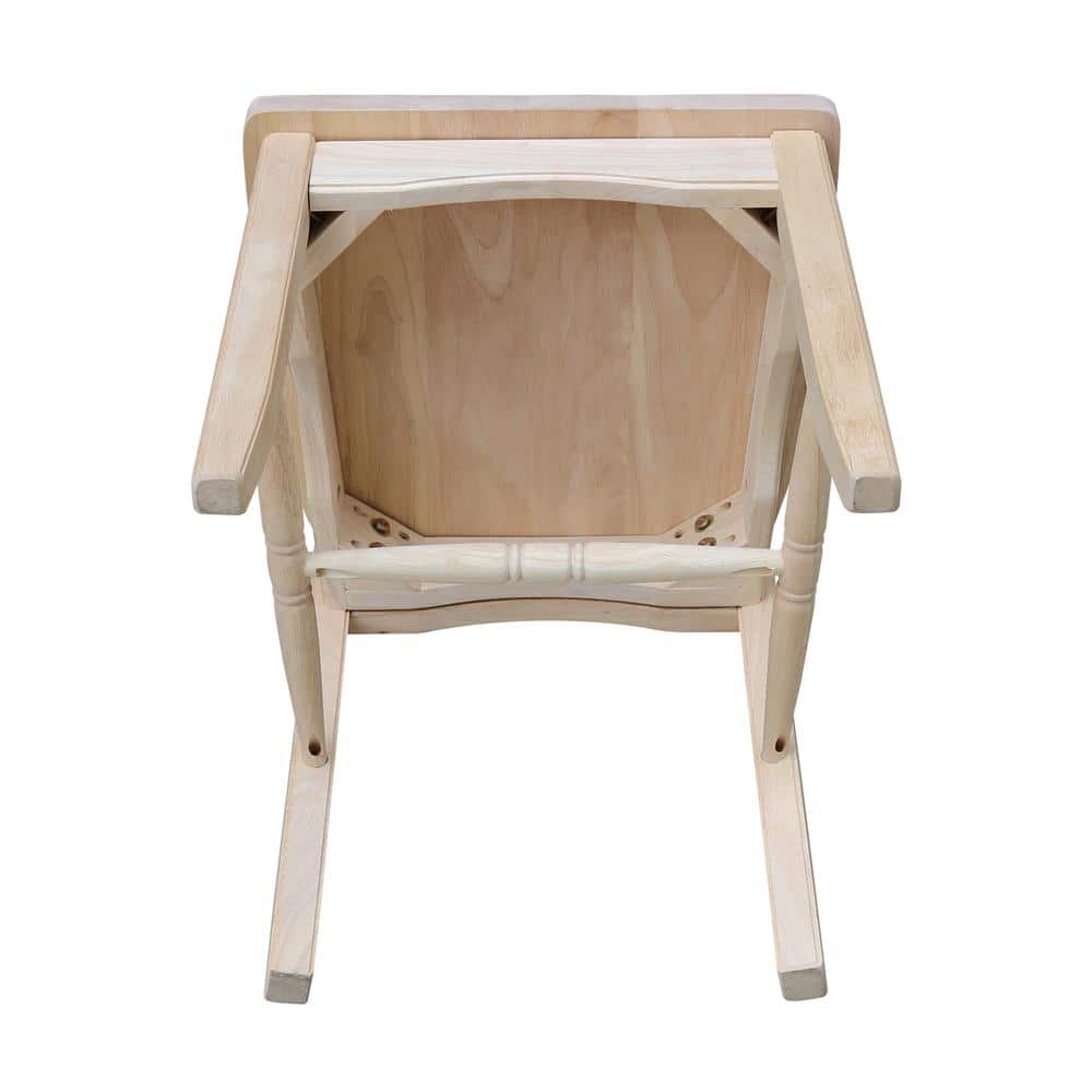 Unfinished Solid Wood Ladderback Dining Chairs (Set of 2)