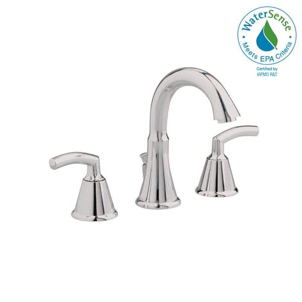 American Standard Tropic 8 in. Widespread 2-Handle Mid-Arc Bathroom Faucet in Brushed Nickel with Metal Speed Connect Pop-Up Drain